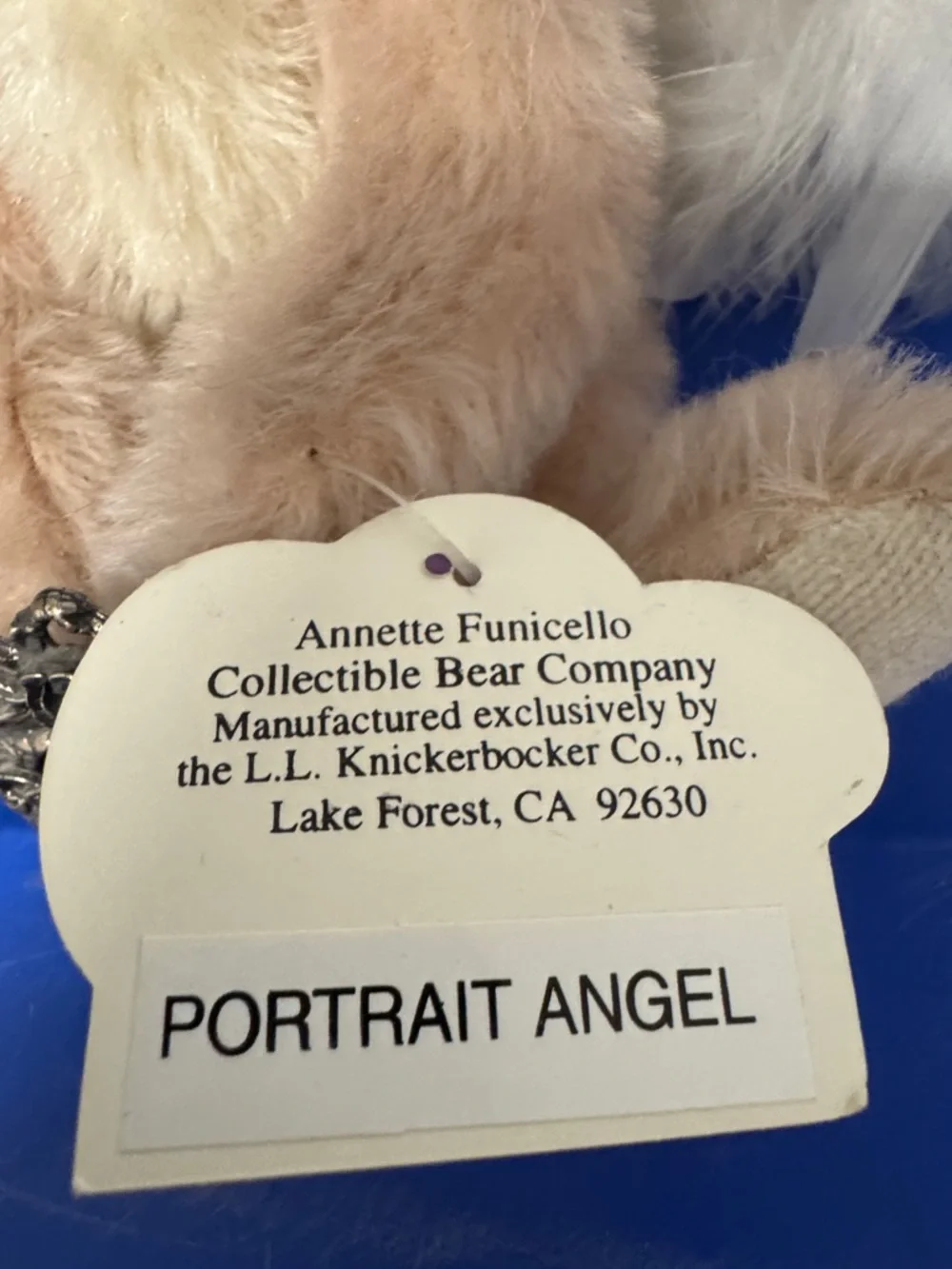 Annette Funicello Portrait Angel Collectible Bear - NWT L.L. Knickerbocker